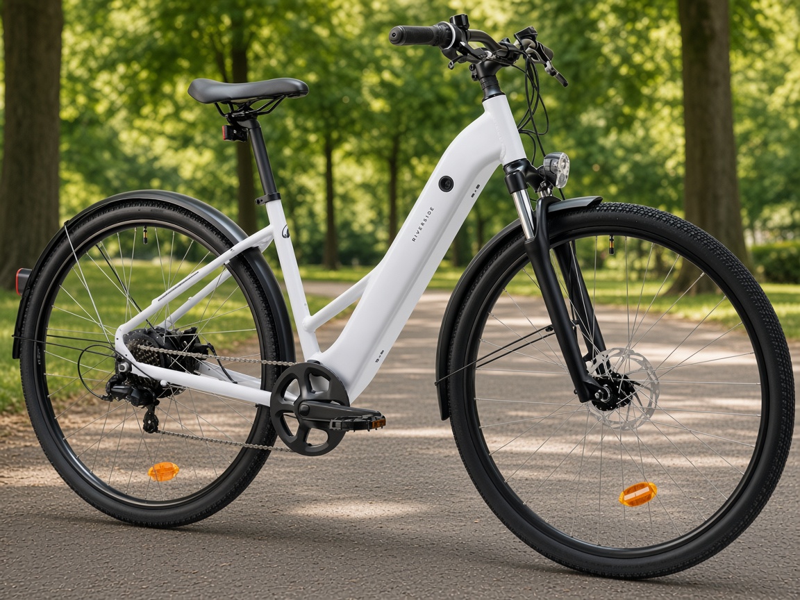 Decathlon Riverside E activ 100 electric bike with mudguards only
